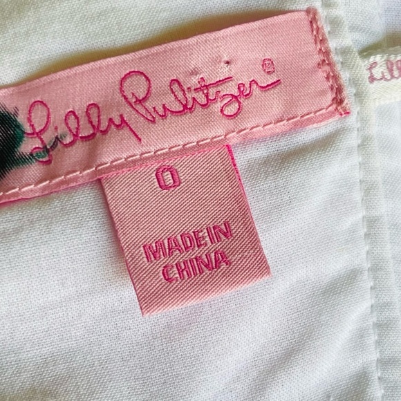 Lilly Pulitzer Betsy Floral Punch Woven Dots Strapless Dress Size 0 - Picture 5 of 9